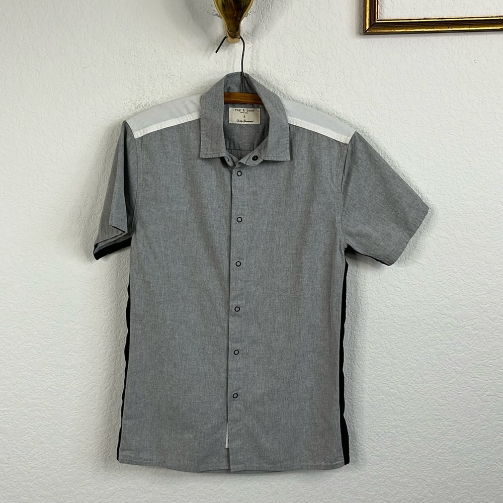 Rag And Bone Snap Men's Color Block Short Sleeve … - image 1